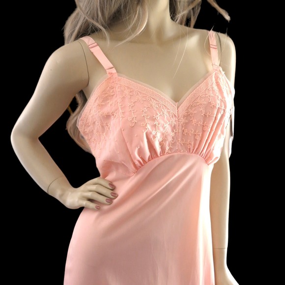 Vintage 1950s Peachy Pink Slip Dress NWT Size M‎ - Picture 3 of 10